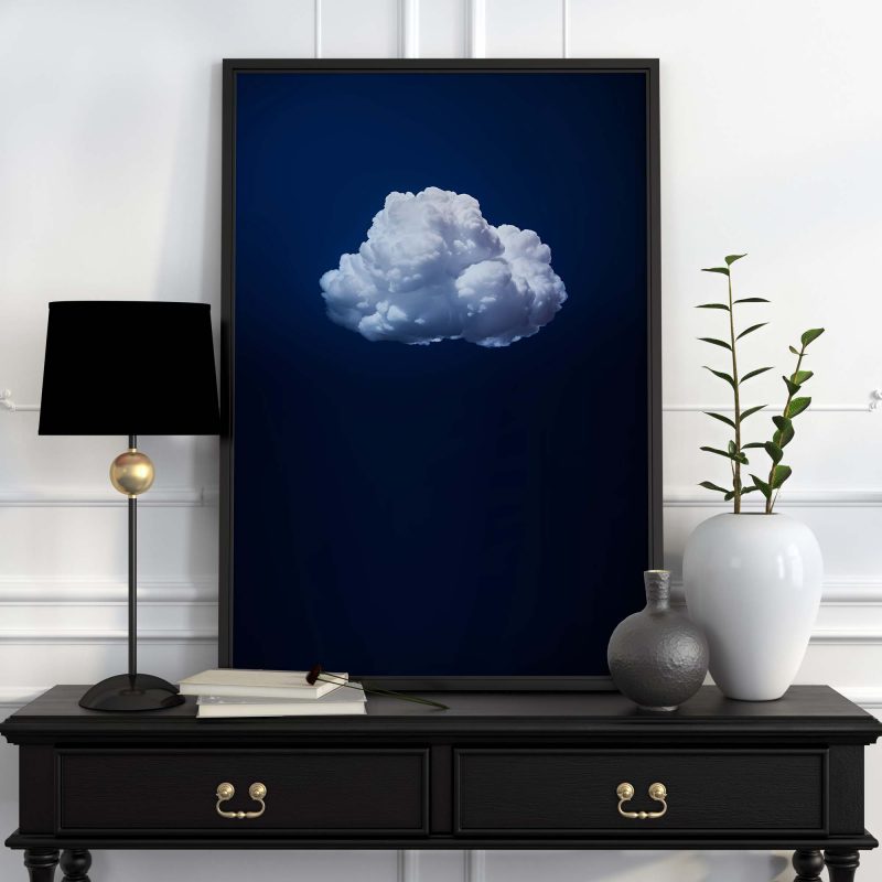Cloud Wall Art - Indigo Night Sky - Image 4