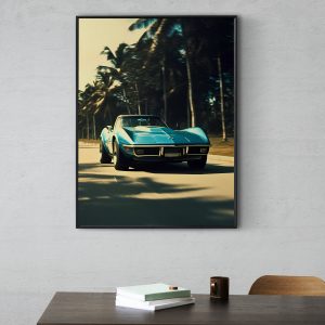 Corvette Highway Poster | Car Photography