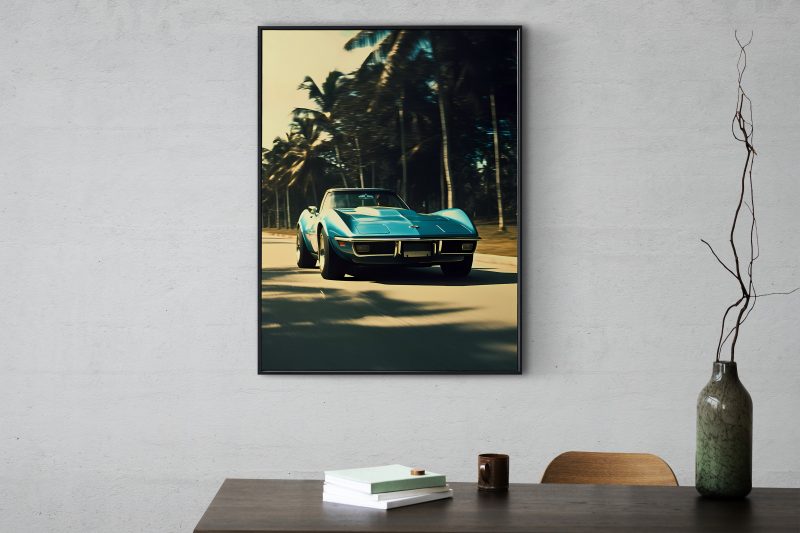 Corvette Highway Poster | Car Photography
