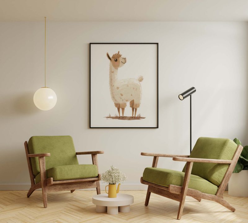 Cute Alpaca Boho Nursery Decor Poster - Image 6