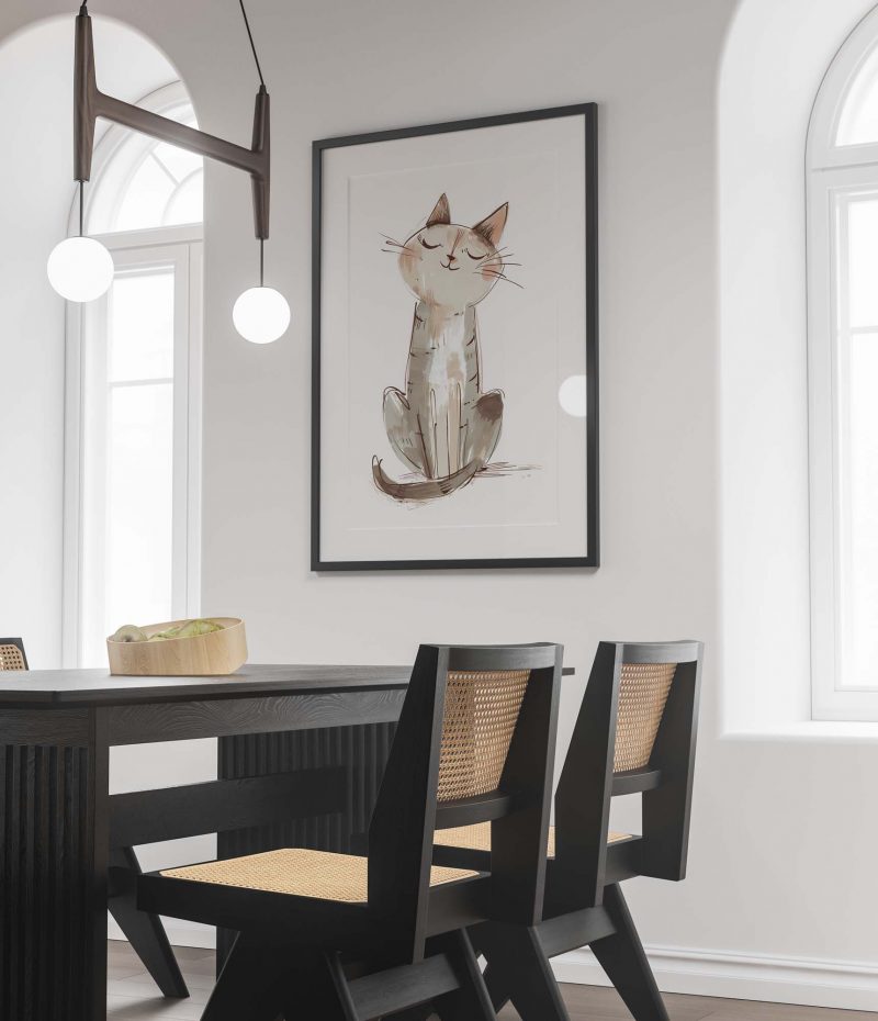 Cute Cat Boho Nursery Decor Poster - Image 2