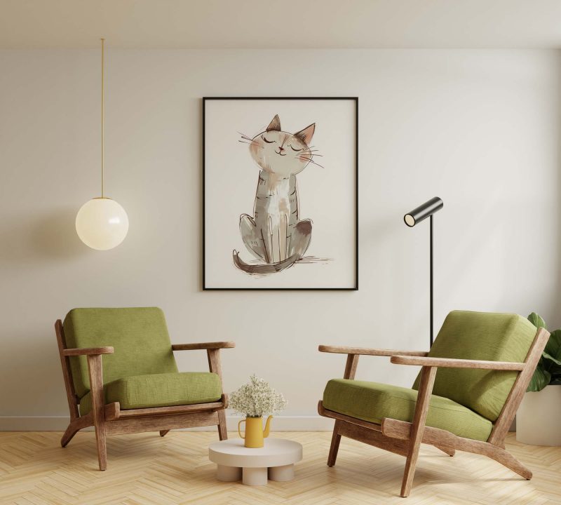 Cute Cat Boho Nursery Decor Poster - Image 6