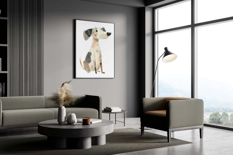 Cute Dog Boho Nursery Decor Poster - Image 5