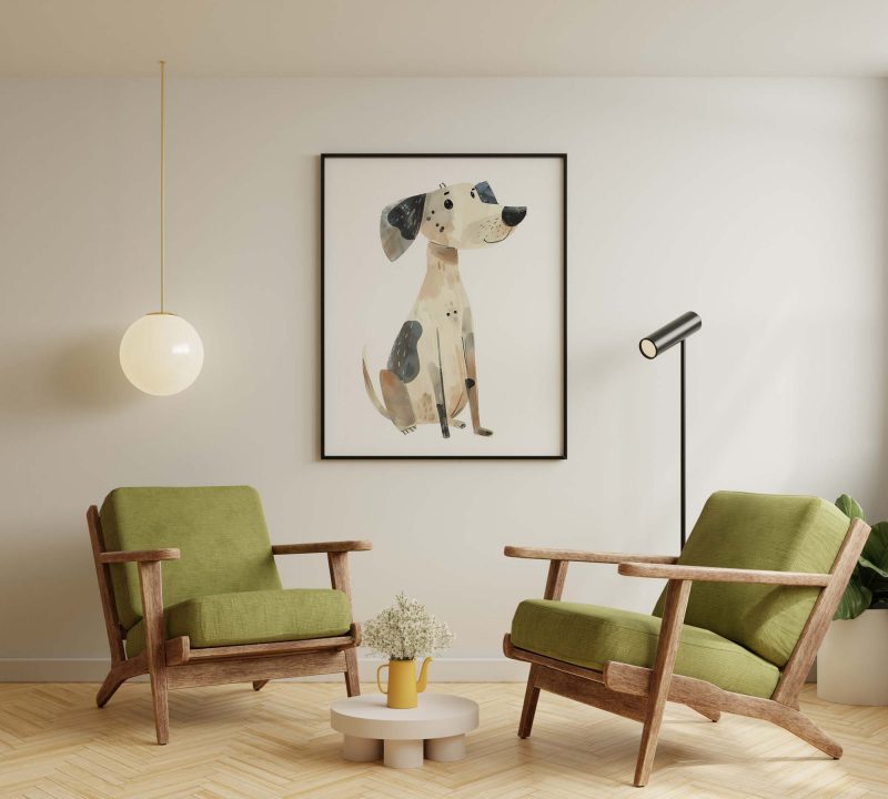 Cute Dog Boho Nursery Decor Poster - Image 6