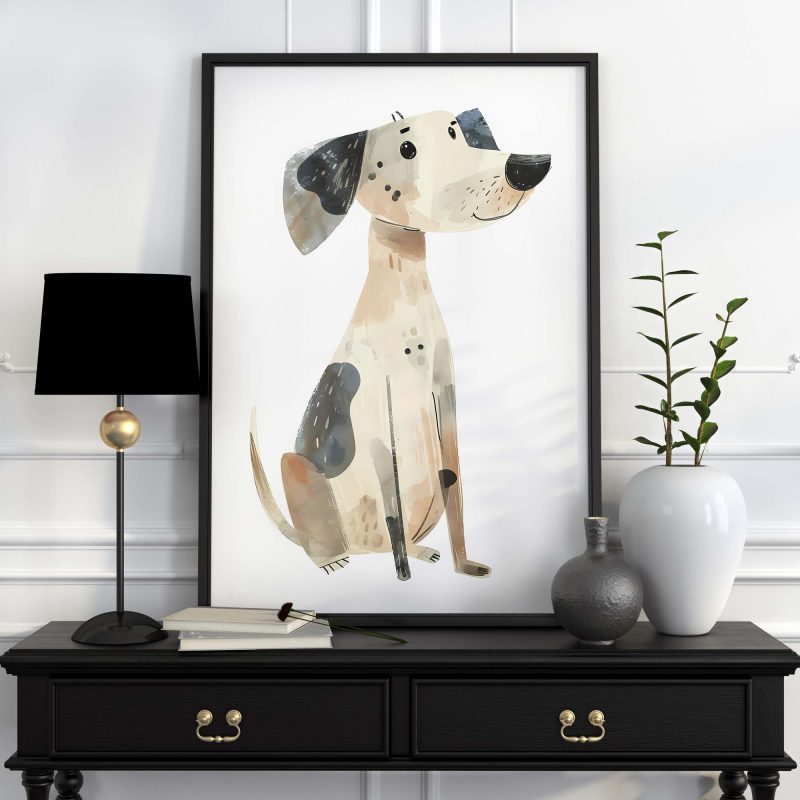 Cute Dog Boho Nursery Decor Poster - Image 4