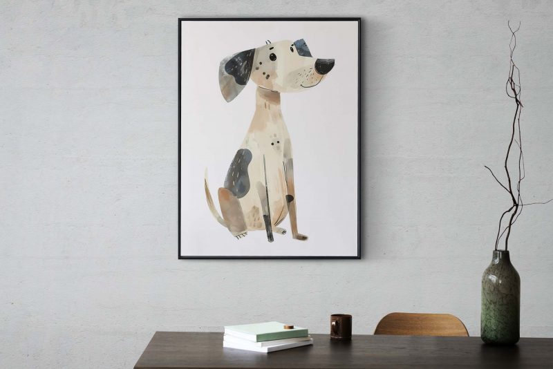 Cute Dog Boho Nursery Decor Poster - Image 8