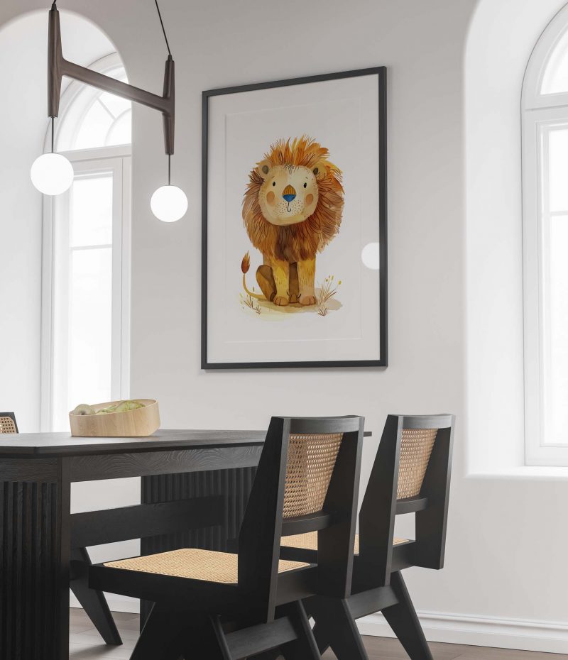 Cute Lion Boho Nursery Decor Poster - Image 2