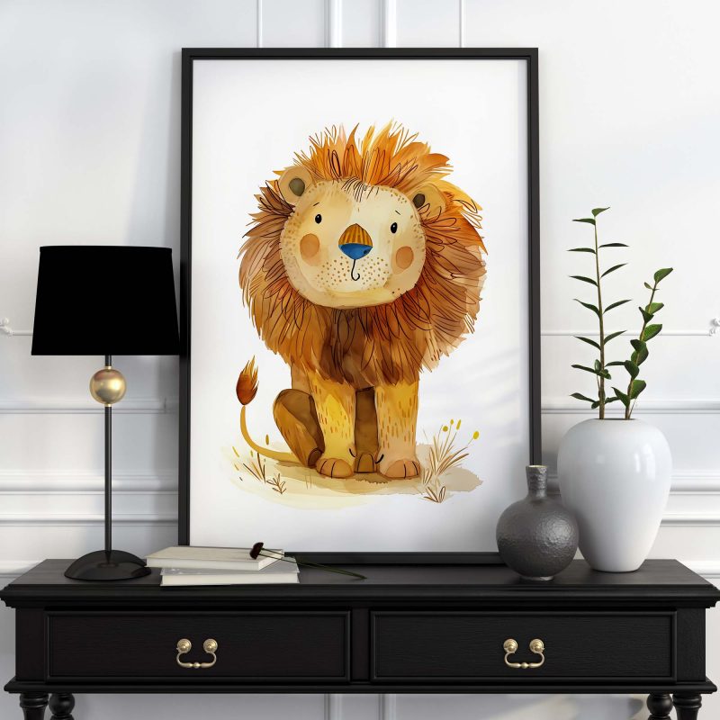 Cute Lion Boho Nursery Decor Poster - Image 4