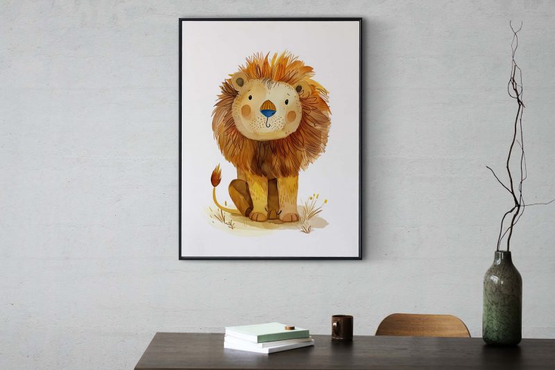 Cute Lion Boho Nursery Decor Poster - Image 8