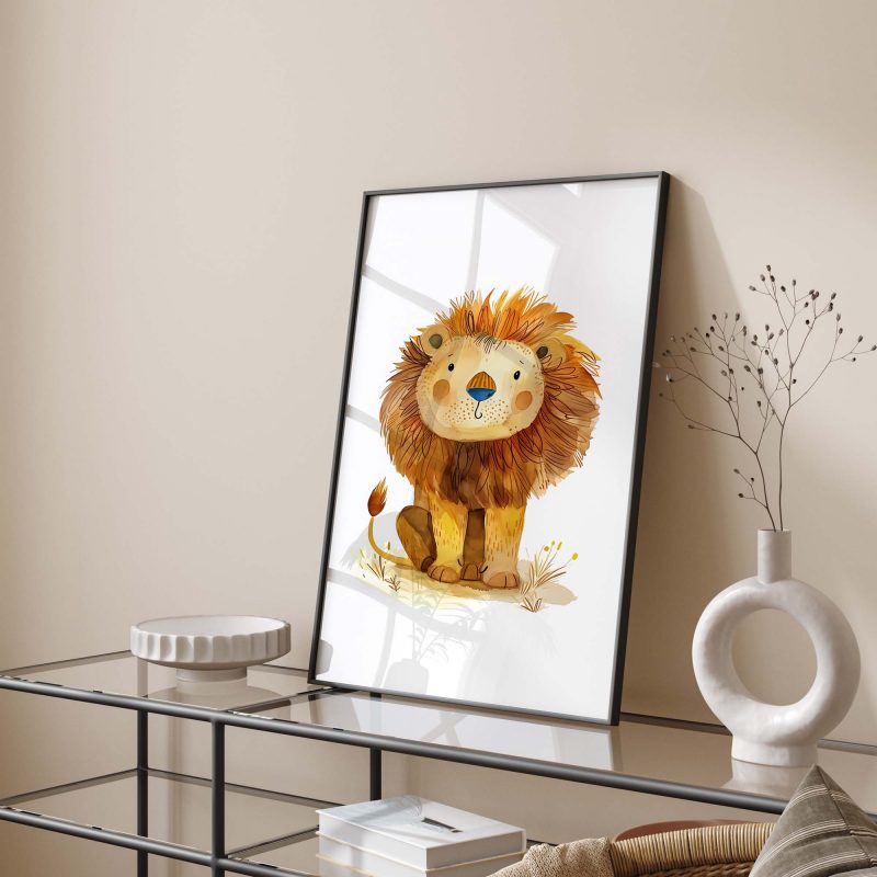 Cute Lion Boho Nursery Decor Poster - Image 11