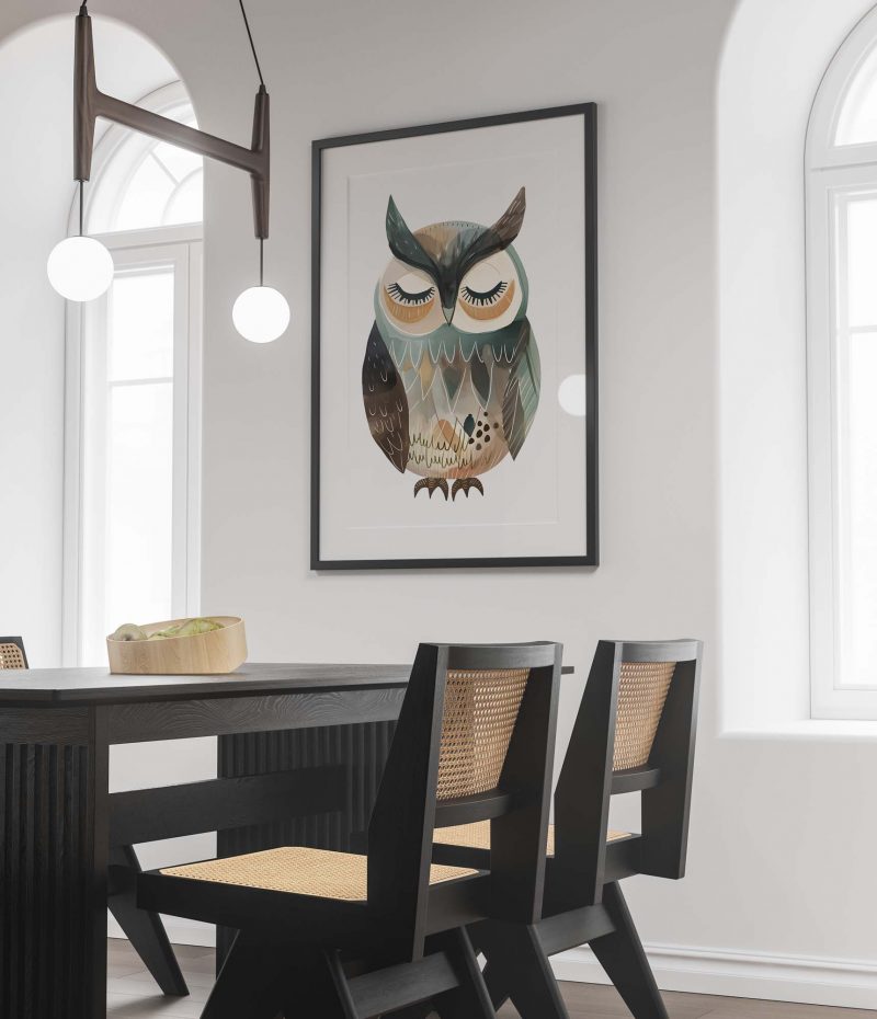Charming Owl | Boho Decor Poster - Image 3