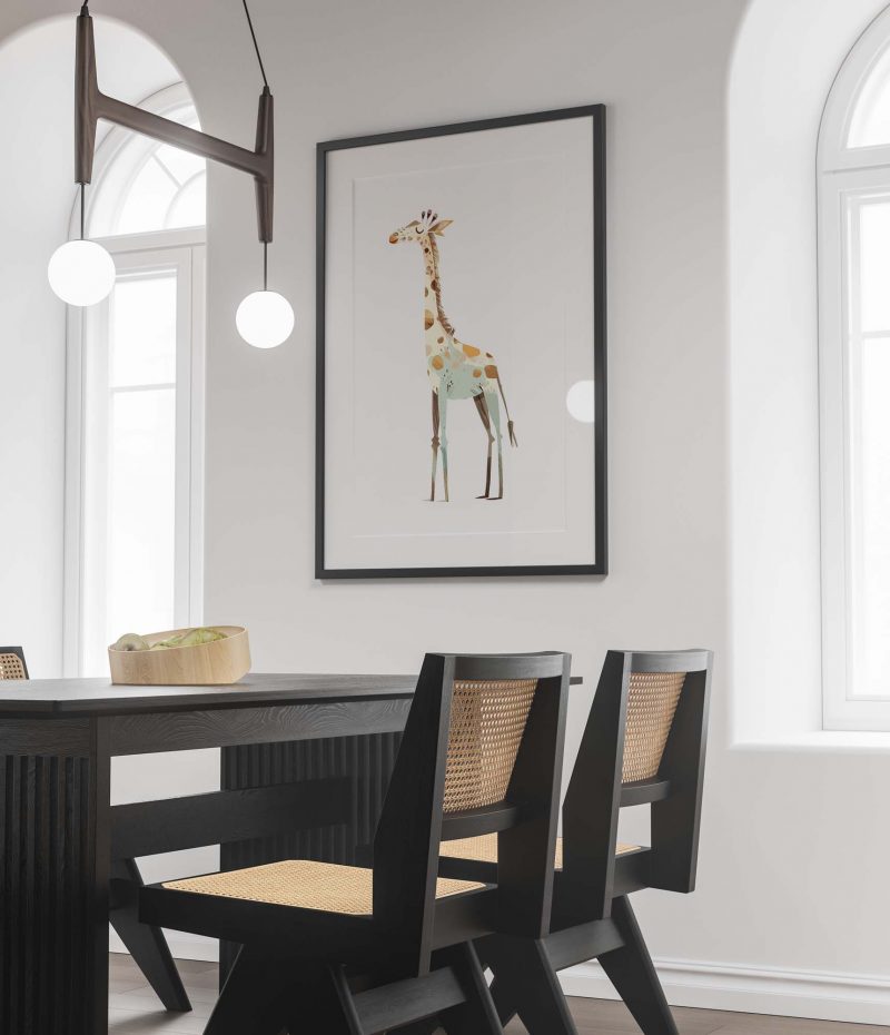 Cute Tiny Giraffe Boho Nursery Decor Poster | Boho nursery decor - Image 2