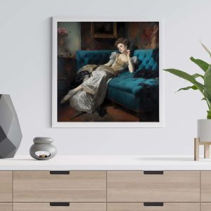 Decadent young woman #2 | Vintage Painting