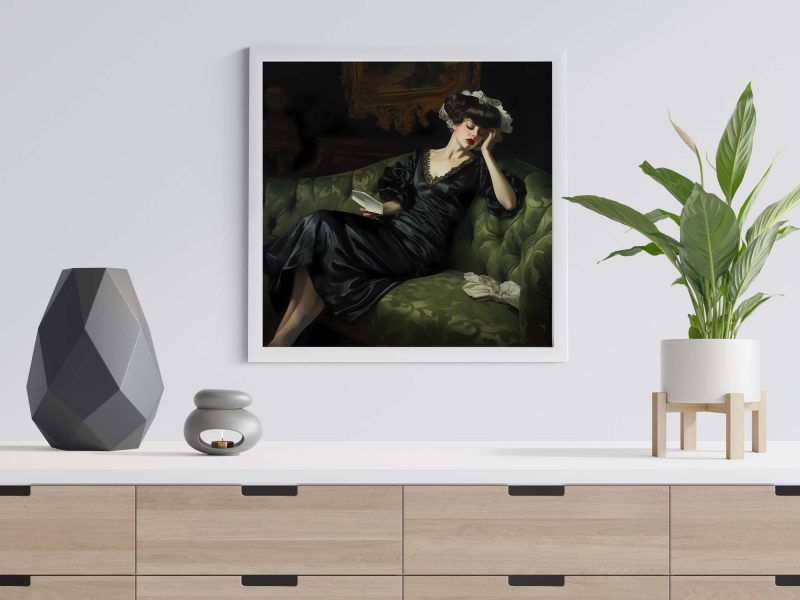 Decadent Young Woman #4 - Painting Vintage Poster Wall Décor
