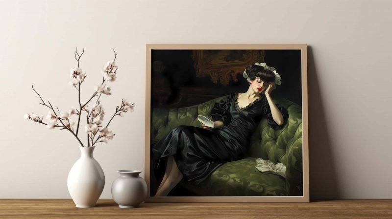 Decadent Young Woman #4 - Painting Vintage Poster Wall Décor - Image 8