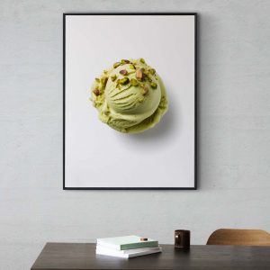 Delicious Pistachio Ice Cream Poster, Perfect for Kitchen Decor