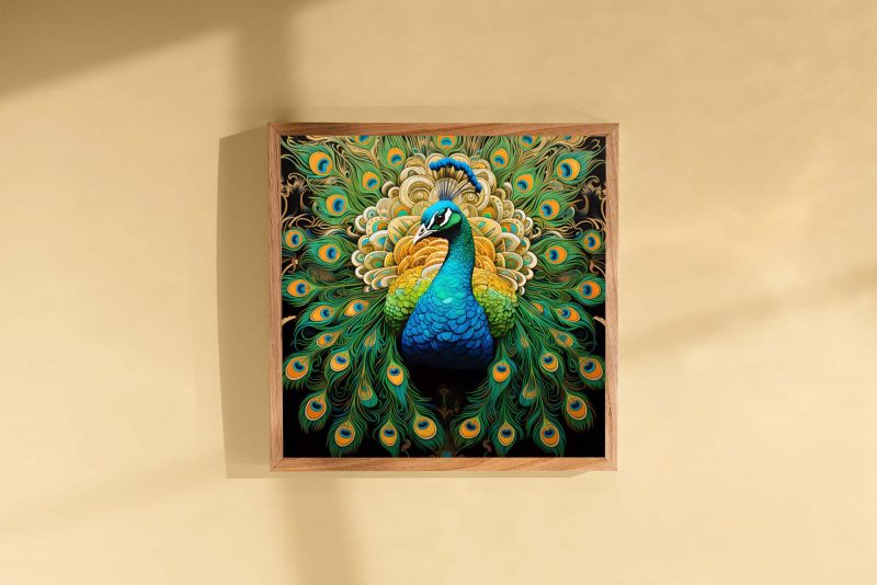 Emerald Peacock | Paramount Light Poster - Pop Art Print | Animal Photography - Image 3