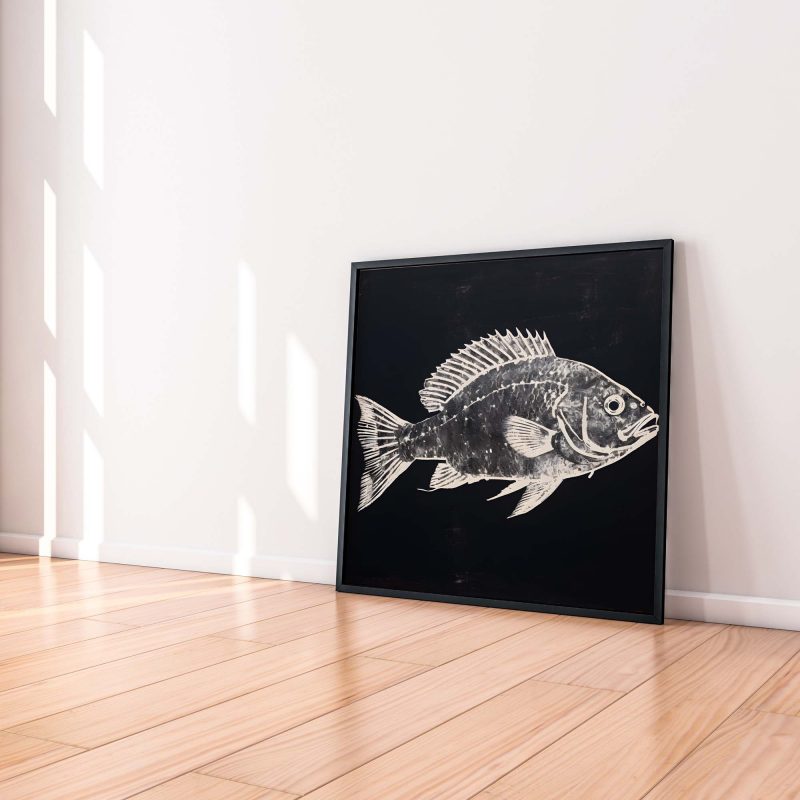 Fish Poster, Ancient Japanese Gyotaku Print, Vintage Fish Poster - Image 5