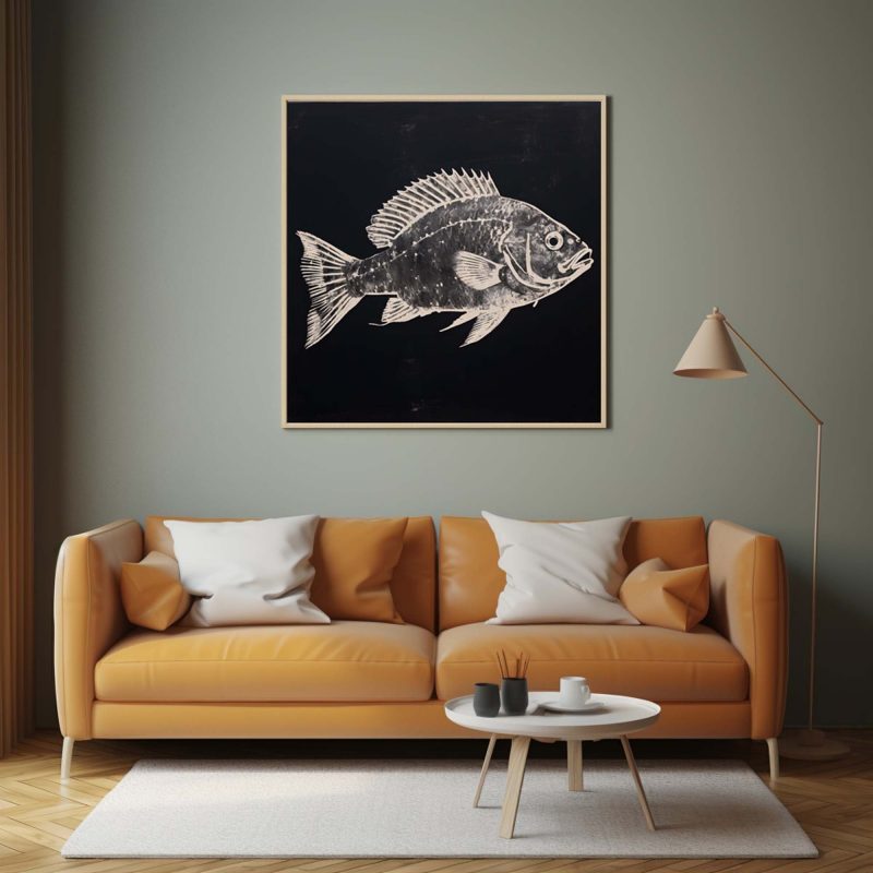 Fish Poster, Ancient Japanese Gyotaku Print, Vintage Fish Poster - Image 10