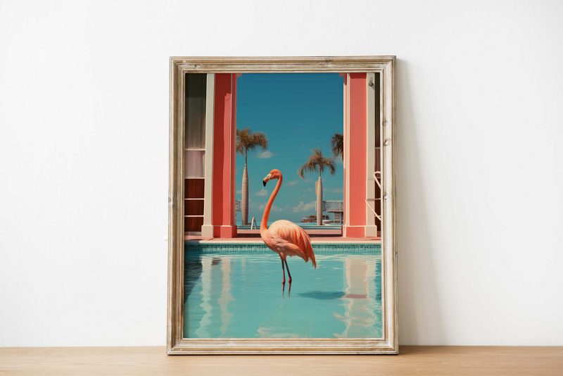 Flamingo Photography | Pink Flamingo Poster | Large Wall Art | Flamingo Art Print | Maximalist Decor - Image 3