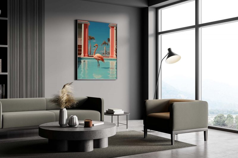 Flamingo Photography | Pink Flamingo Poster | Large Wall Art | Flamingo Art Print | Maximalist Decor - Image 5