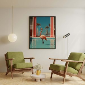 Flamingo Photography | Pink Flamingo Poster | Large Wall Art | Flamingo Art Print | Maximalist Decor