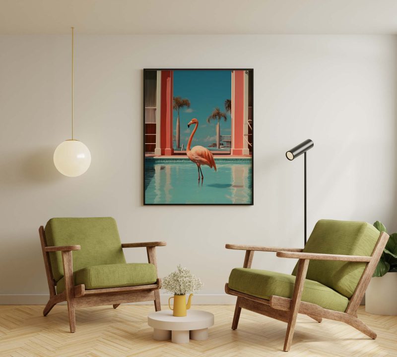 Flamingo Photography | Pink Flamingo Poster | Large Wall Art | Flamingo Art Print | Maximalist Decor
