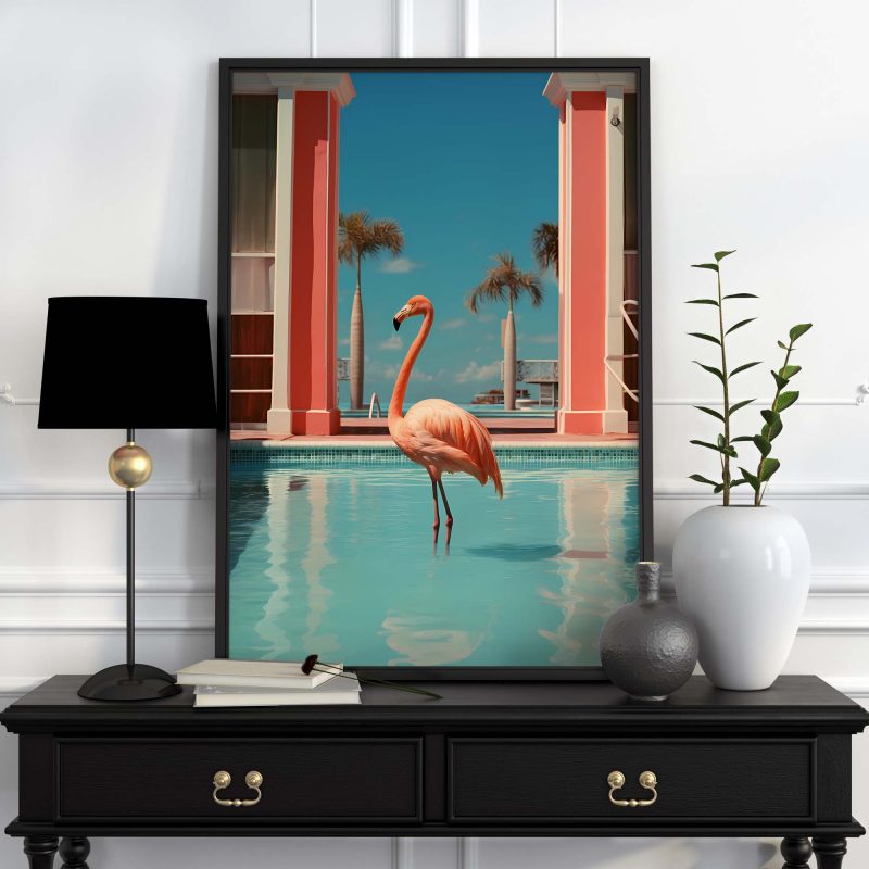 Flamingo Photography | Pink Flamingo Poster | Large Wall Art | Flamingo Art Print | Maximalist Decor - Image 4