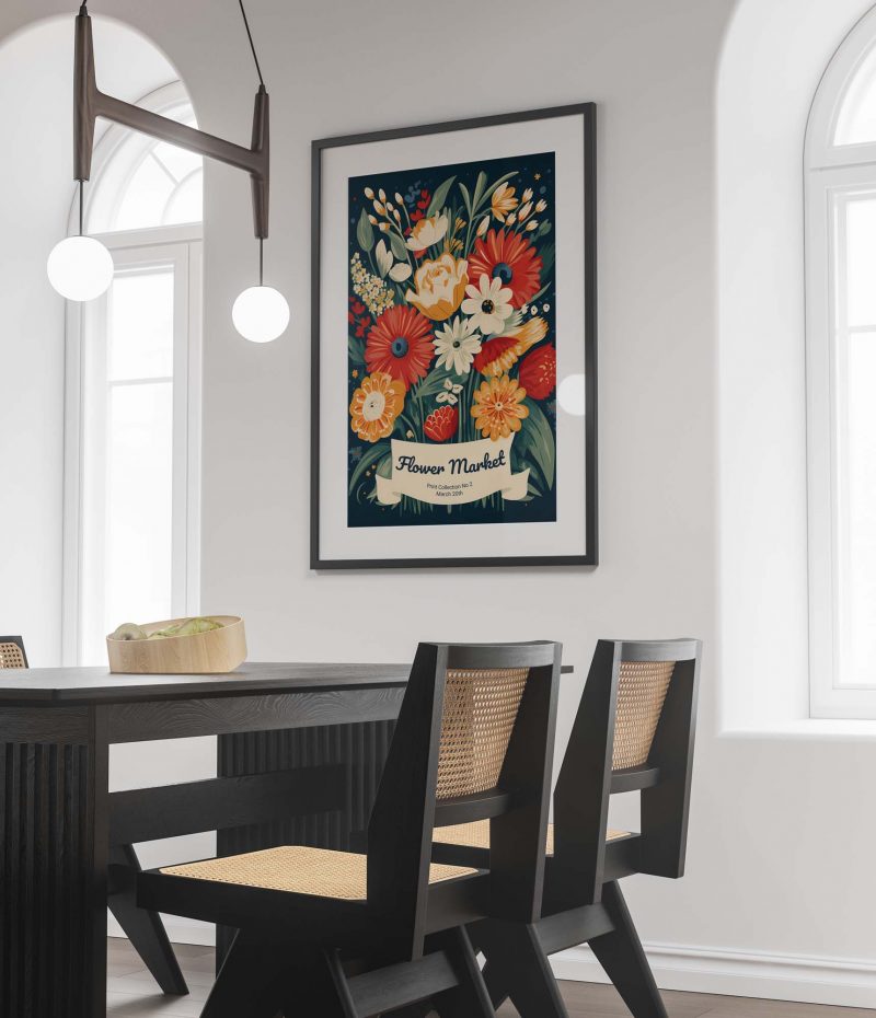 Flower Market Print No2, Boho Flower Art - Image 2