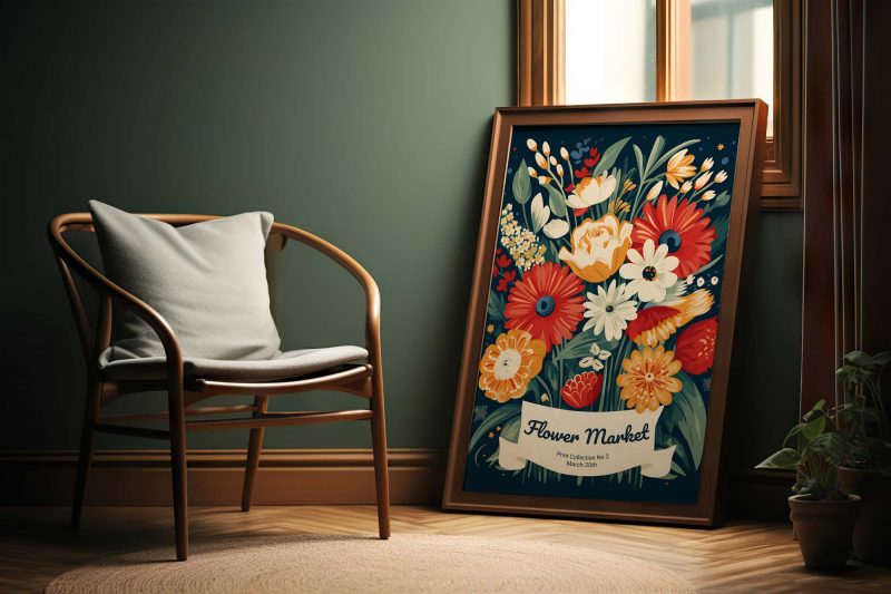 Flower Market Print No2, Boho Flower Art - Image 6