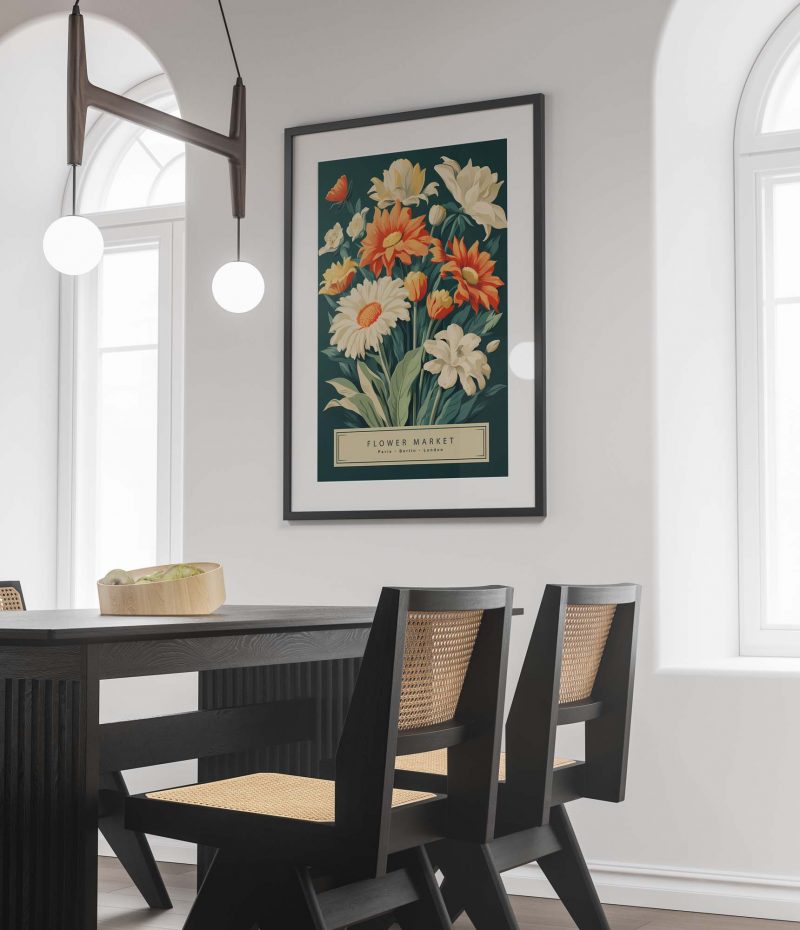 Flower Market Print No3, Boho Flower Art - Image 3
