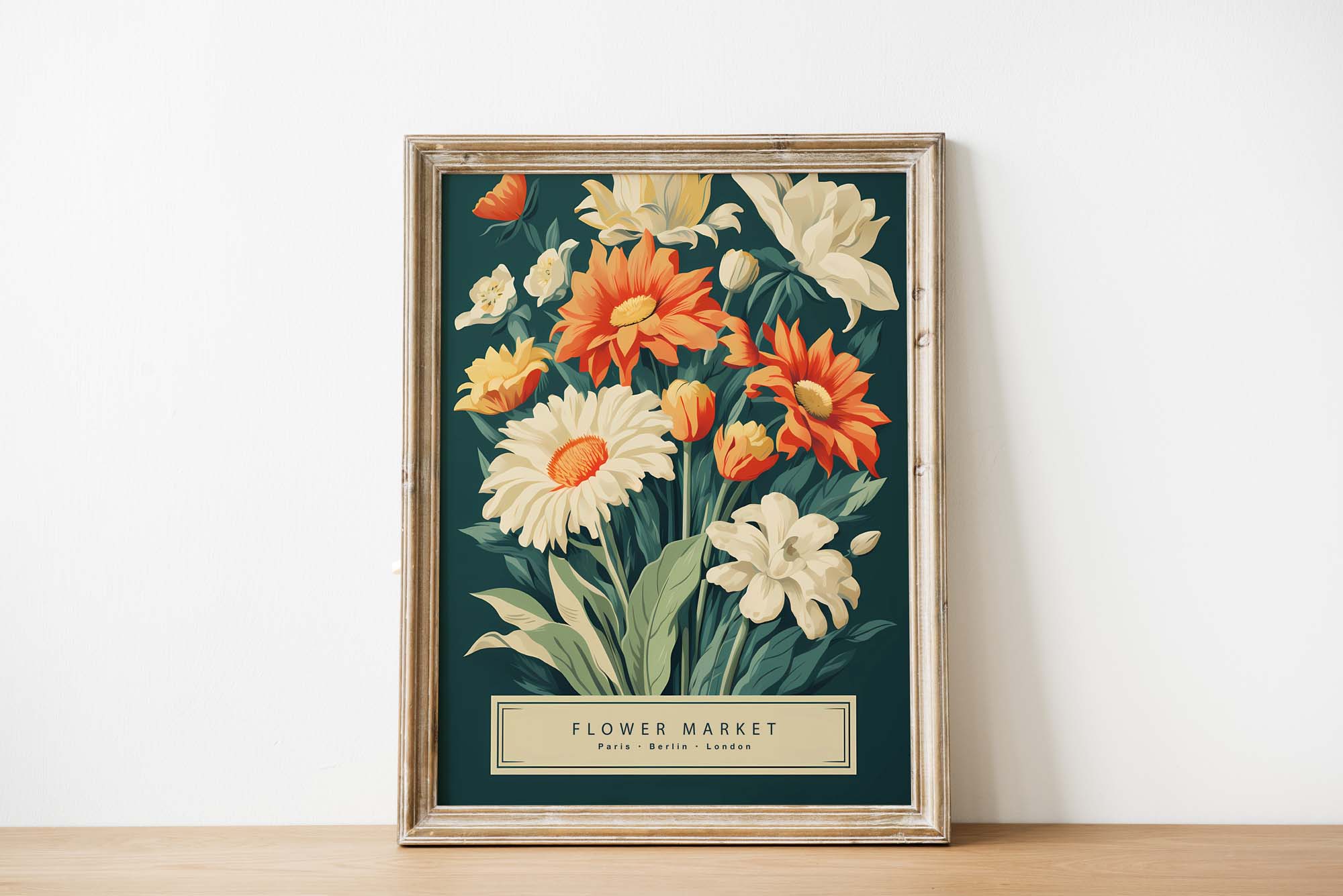 Flower Market Print No3, Boho Flower Art - Image 2