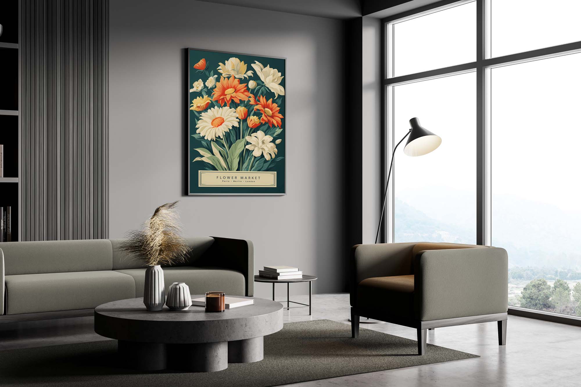 Flower Market Print No3, Boho Flower Art - Image 4