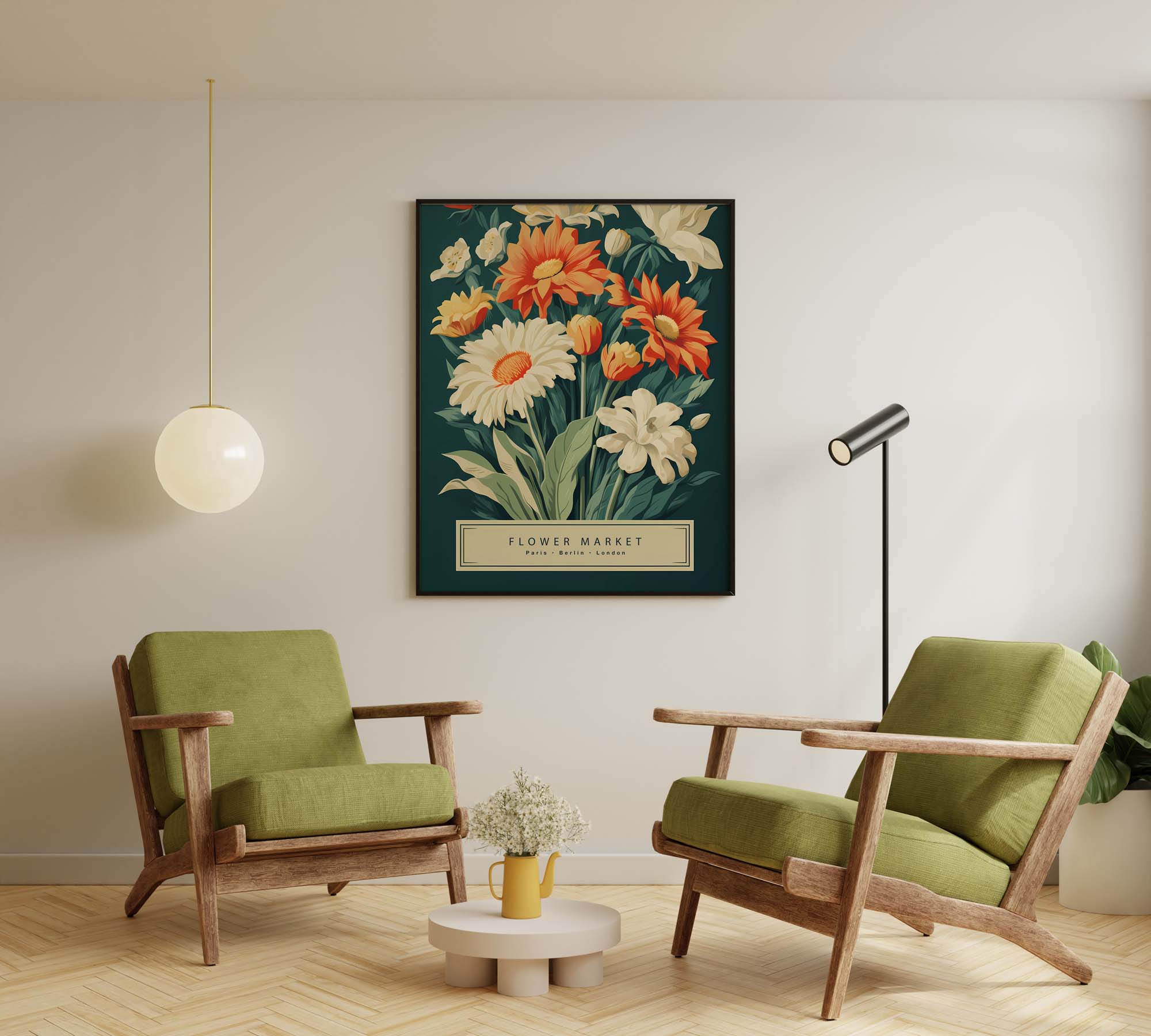 Flower Market Print No3, Boho Flower Art - Image 5