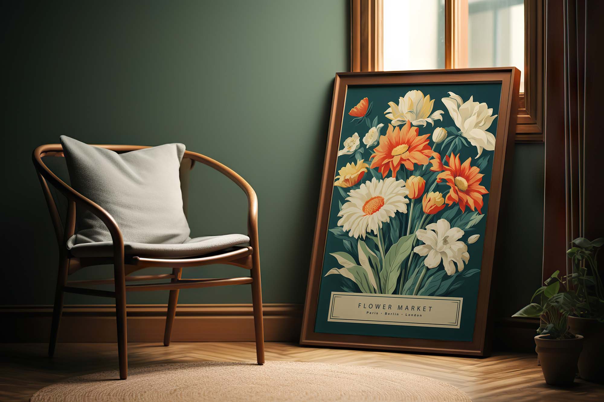 Flower Market Print No3, Boho Flower Art - Image 6