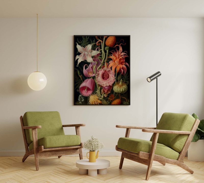 Flowers - Ernst Haeckel style poster