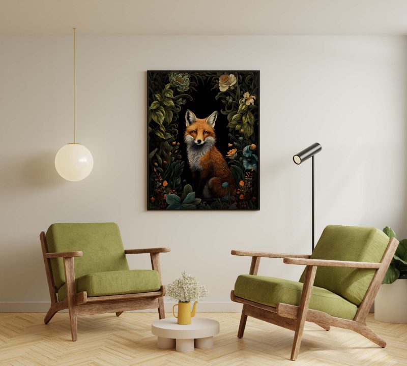 Fox in the Flowers Poster | William Morris stlye - Image 5
