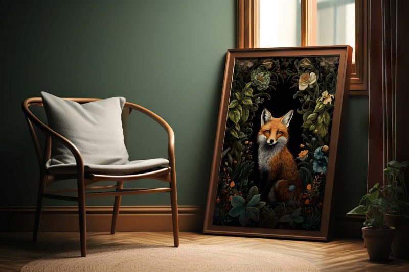 Fox in the Flowers Poster | William Morris stlye - Image 6