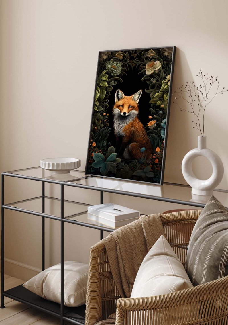Fox in the Flowers Poster | William Morris stlye - Image 11