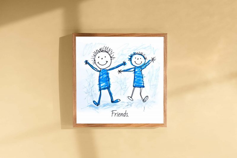 Friends Poster | Best Friends Drawing | Cute Poster - Image 2