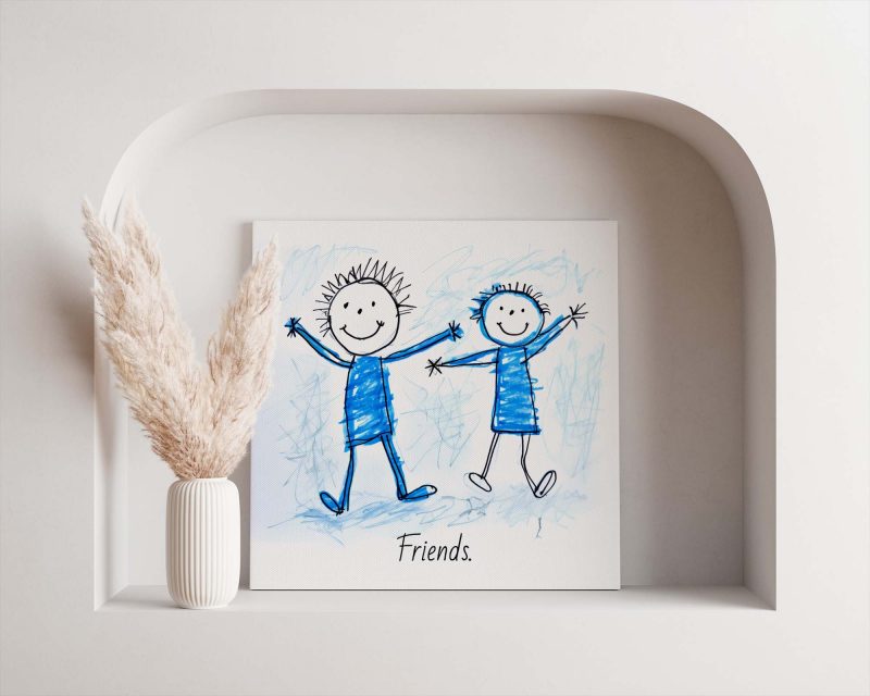 Friends Poster | Best Friends Drawing | Cute Poster - Image 3