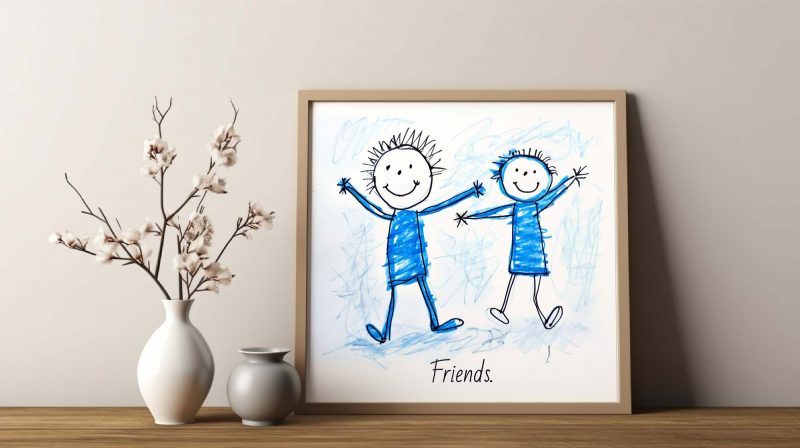 Friends Poster | Best Friends Drawing | Cute Poster