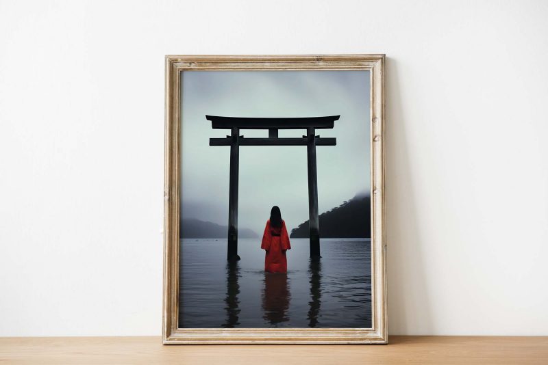 Geisha in water | Torii Gate Poster - Image 2