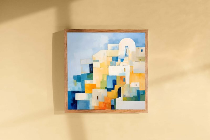 Greek Santorini Painting - Poster - Image 3