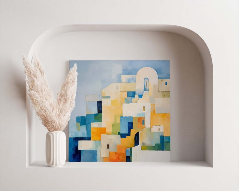 Greek Santorini Painting - Poster - Image 2