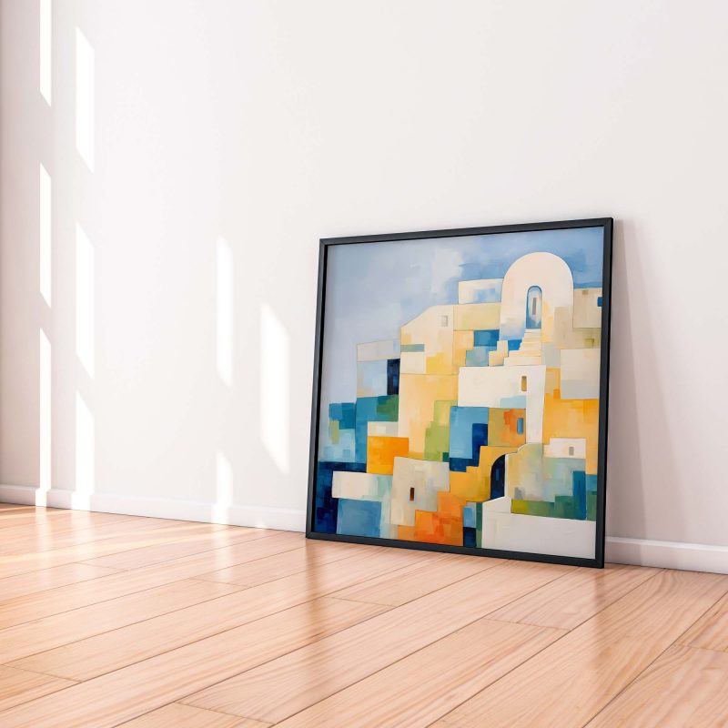Greek Santorini Painting - Poster - Image 4