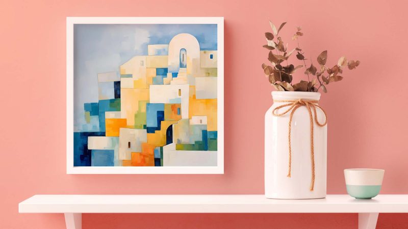 Greek Santorini Painting - Poster - Image 5