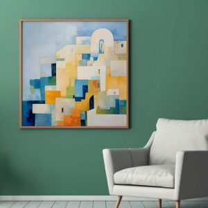 Greek Santorini Painting - Poster