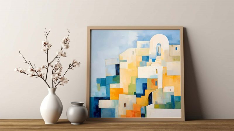 Greek Santorini Painting - Poster - Image 8