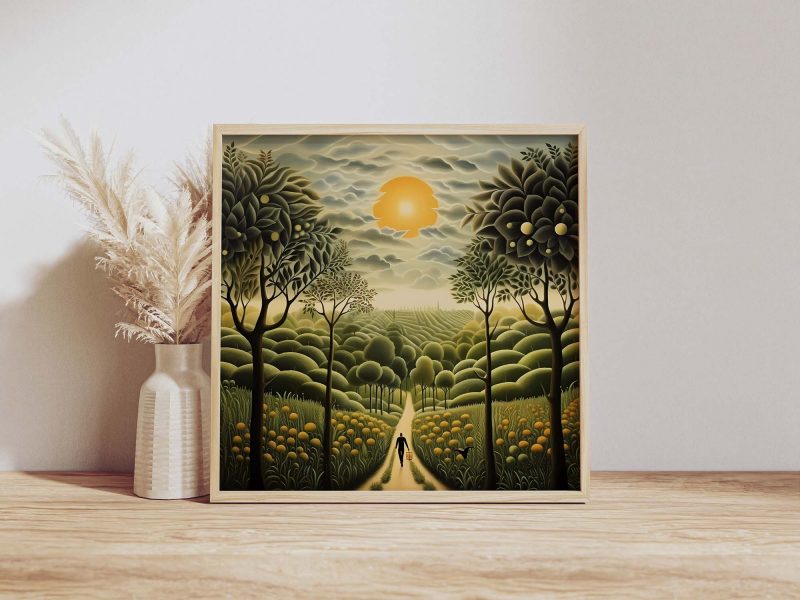 Green Alley - Henri Rousseau Style Poster | Botanical Print